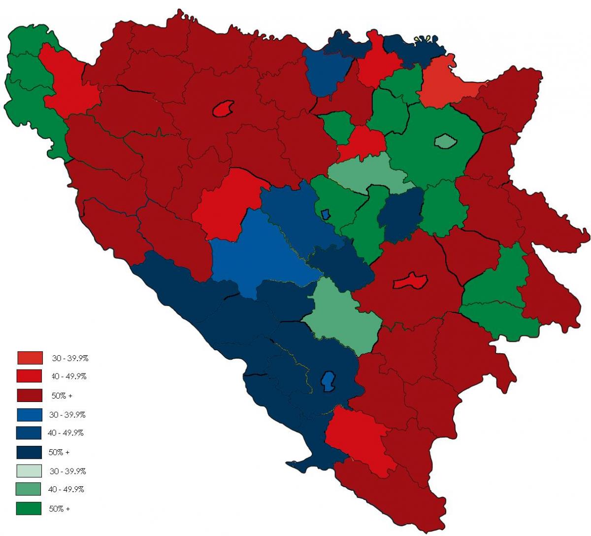 Bosnia religione mappa